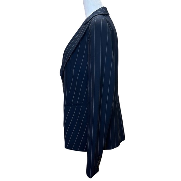 Emporio Armani - Virgin Wool Blazer Pin-Stripes, Size 14 US (SZ 48 IT) Navy Blue - Picture 5 of 16